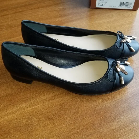 Coach Noella black leather flat - Picture 3 of 8